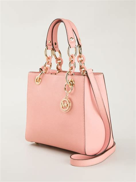 pink michael kors purse small|michael kors large pink tote.